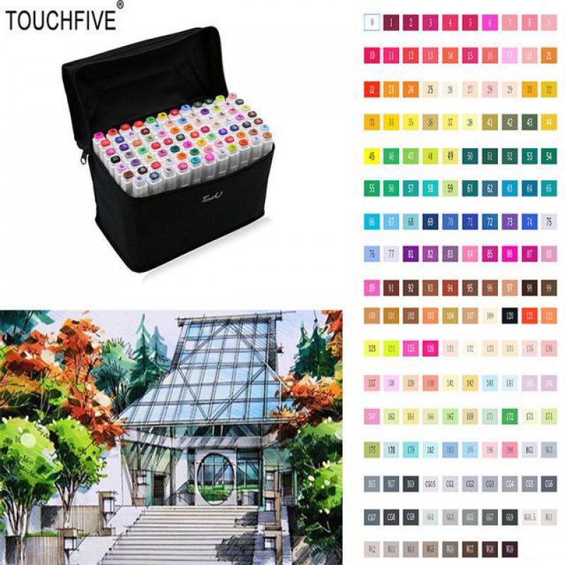 Touch-Five Alcohol Art Drawing Markers 168 Colors in 5 Sets - Body Kun Dolls