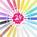 STA Acrylic Paint Marker Pens 24 Colors Art Permanent Markers for DIY Glass, Ceramic, Rock, Wood, Canvas, Metal, Fabric,